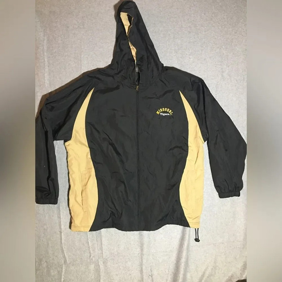 Vintage Y2K Missouri Tigers college Lightweight windbreaker black and gold sz XL - Picture 1 of 3